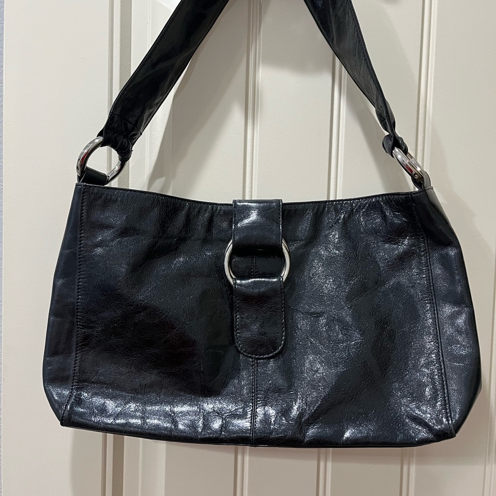 HOBO Black Leather Shoulder Bag